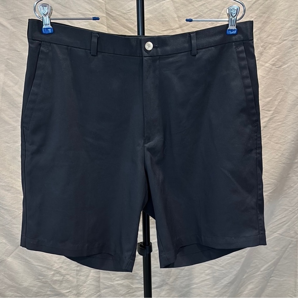 Peter Millar Black Flat Front Men's Shorts